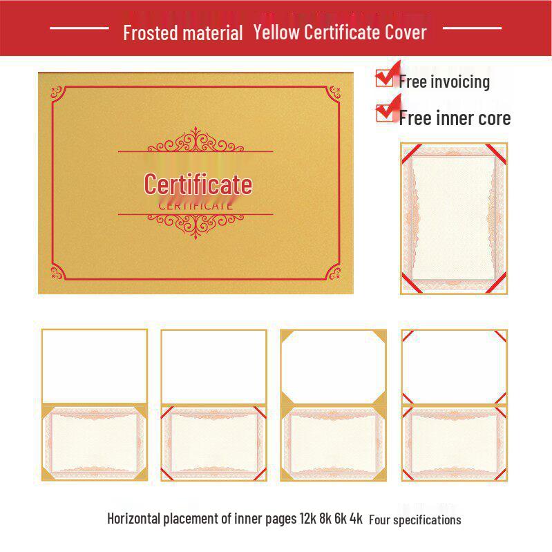 A4/A3 Honor & Graduation Certificate with Customizable Inner Page & Protective Outer Case