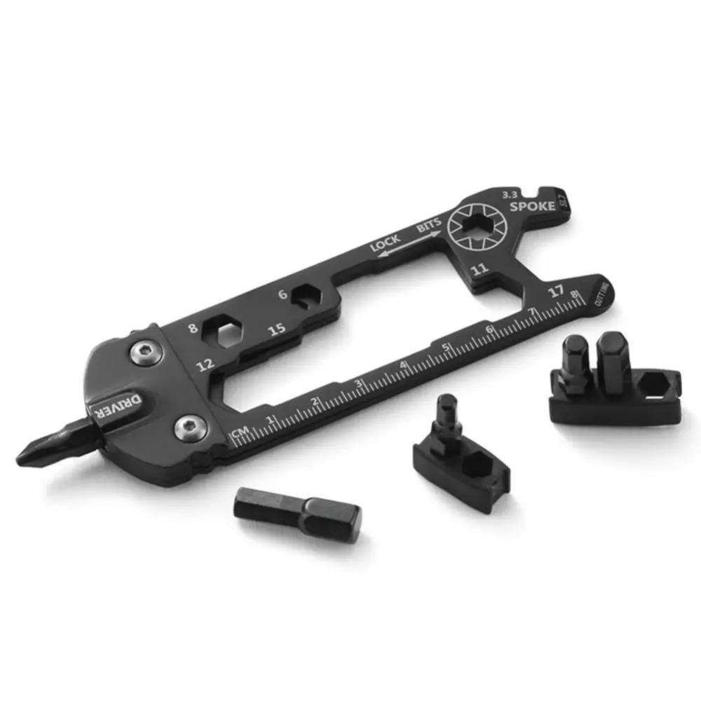 16 v 1 přenosný šroubovák z nerezové oceli pravítko Multifunkční klíč na horskou cyklistiku MTB na opravu jízdních kol
