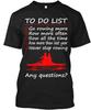 To-Do-Liste Rudern gehen T-Shirt Hergestellt in den USA Größe S bis 5XL
