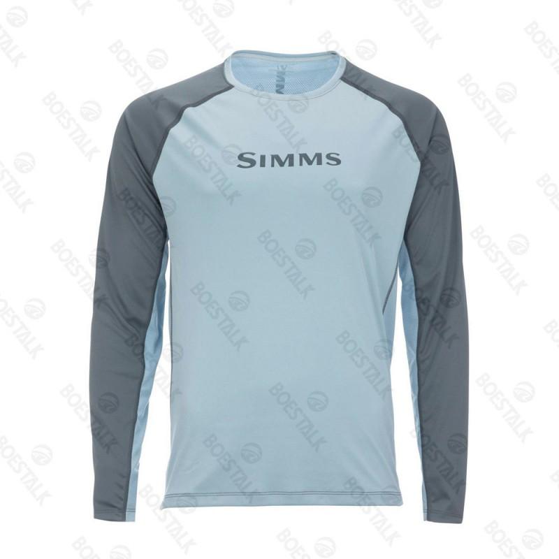 Mens Quick-Dry UV Protection Fishing T-Shirt Long Sleeve Crew Neck Outdoor Angling Summer Wear