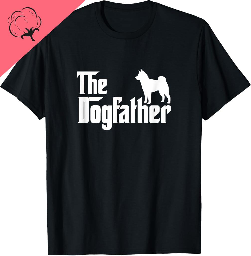 Shiba Inu The DogFather Dog Dad Papa TShirt Print Original Design Gifts T Shirts Camisas Streetwear Men Clothing