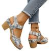 Large size thick high-heeled sandals for women in the summer of 2025, the new TEUM explosion, light outer sandals for women