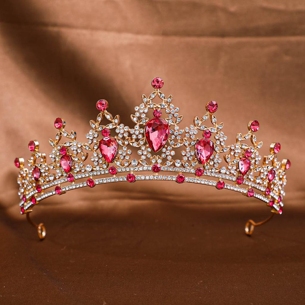 1 Stück Barockstil Kristallkrone Tiara Königinnenkrone Strasslegierung Haarband Damen Braut Hochzeit Haarschmuck