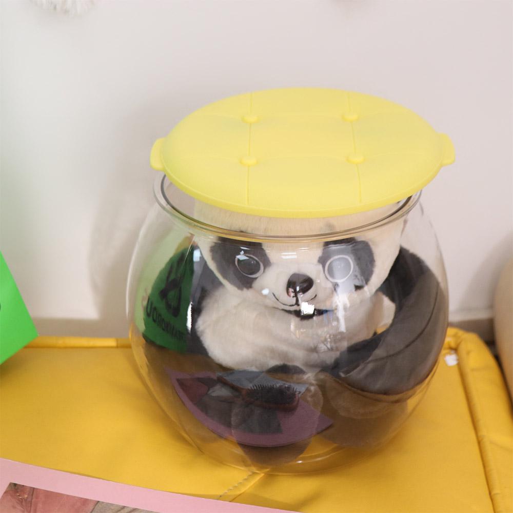 Transparent Storage Box Stool Multipurpose Children Storage Bench Plastic Round Stool  Living Room