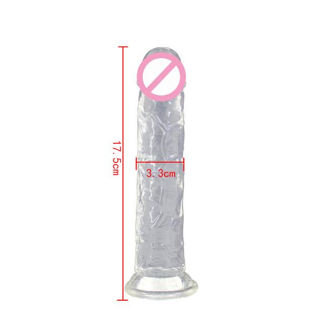 Soft Jelly Dildo Realistic Penis Dick Přísavka Masturbátor Anální Vagina Bod G Sexuální hračky pro dospělé