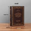 Scatola portaoggetti in legno stile europeo effetto libro – Oggetto decorativo vintage a forma di libro per esposizione