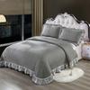 Luxury Soft Knitted Cotton Ruffles Bed Skirt, Bedspread Coverlet, Double Bed Cover Set, Blanket, Linen Pillowcases, Home Textile