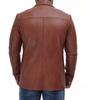 Business Party Brown Lambskin Handmade Formal Stylish 100% Leather Men Blazer
