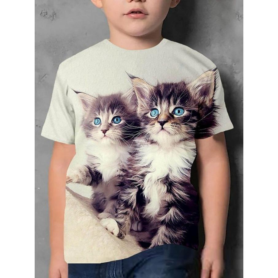 4-15 Years Old T Shirts Comfortable Polyester Boys Girls Children Long Sleeve T-Shirt Cartoon 3D Printed T Shirt Kids Clothing