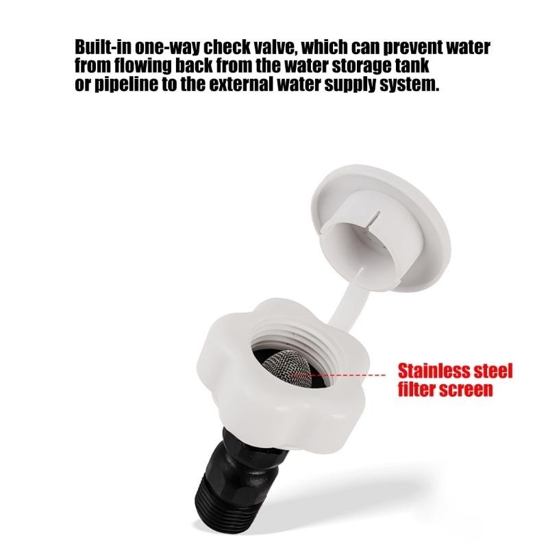 Double Port Water Inlet Featuring Plastic Construction for Quick Water Refilling In Camping & Outdoor Adventures