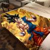 1 buc. Pătură din flanelă cu imprimeu Son Goku, Calitate înaltă, Pentru toate anotimpurile, Decor pentru casă, Căldură și confort, Perfectă pentru cadouri de Crăciun