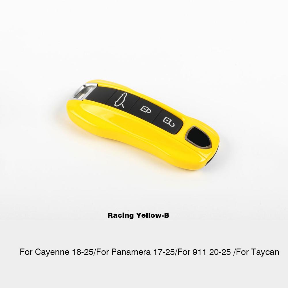 For Porsche Panamera Cayenne Macan 718 Cayman Boxster 911 Taycan Car 92 Personalized Key Case Protective Shell Remote Fob Cover