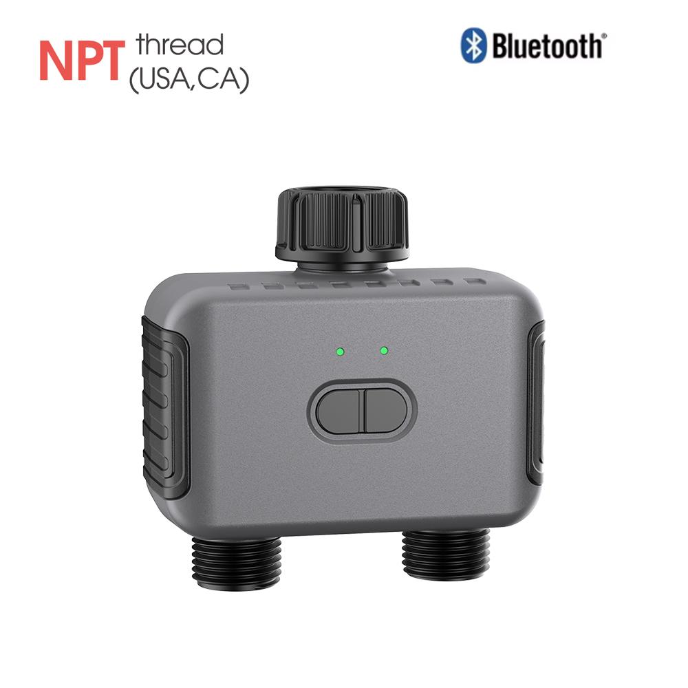 

Bluetooth Zigbee 2-Outlet Garden Water Timer Programmable Faucet Hose Sprinkler Controller Smart Irrigation Timer Support Alexa