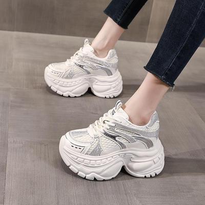 Chaussures de sport décontractées à plateforme et talon compensé caché pour femmes - Automne 2025 HS6798-1