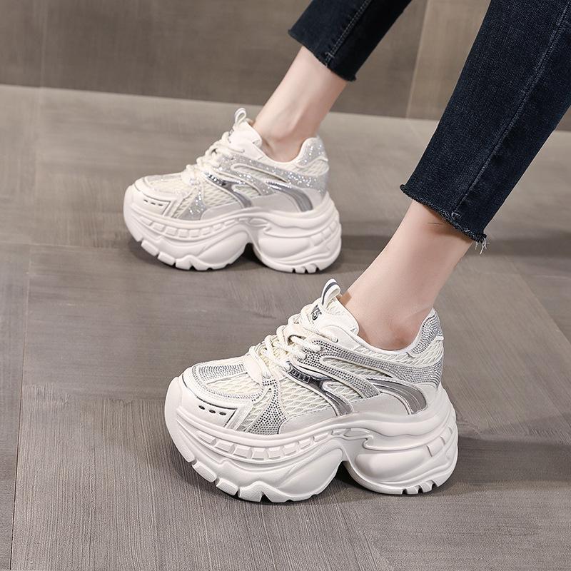 Women's Hidden Heel Chunky Dad Shoes - Autumn 2025 Mesh Casual Sneakers HS6798-1