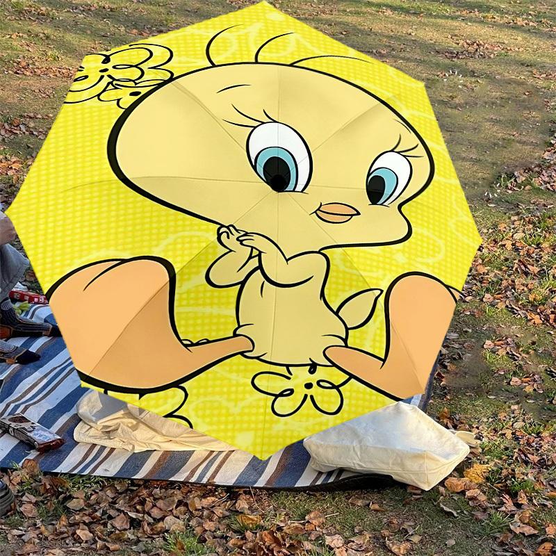 1PC Warner Cartoon Character Automatic Open/Close Umbrella with Windproof, 84-Rib Sturdy Canopy, Durable Ribs1301A
