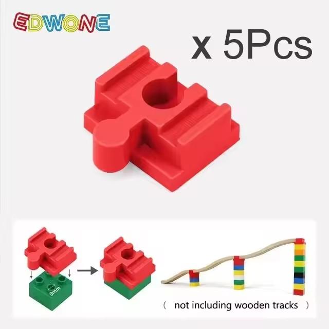 Wooden Train Track Accessories All Kinds Universal Connectors Adapters Clips fit for Brand Wooden Tracks Railway Toys for Kids