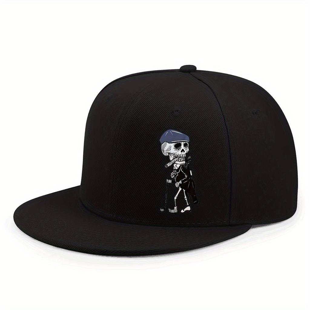 Peaky Blinders Skeleton Snapback Cap Polyester Flat Brim Hip Hop Streetwear Adjustable Hat
