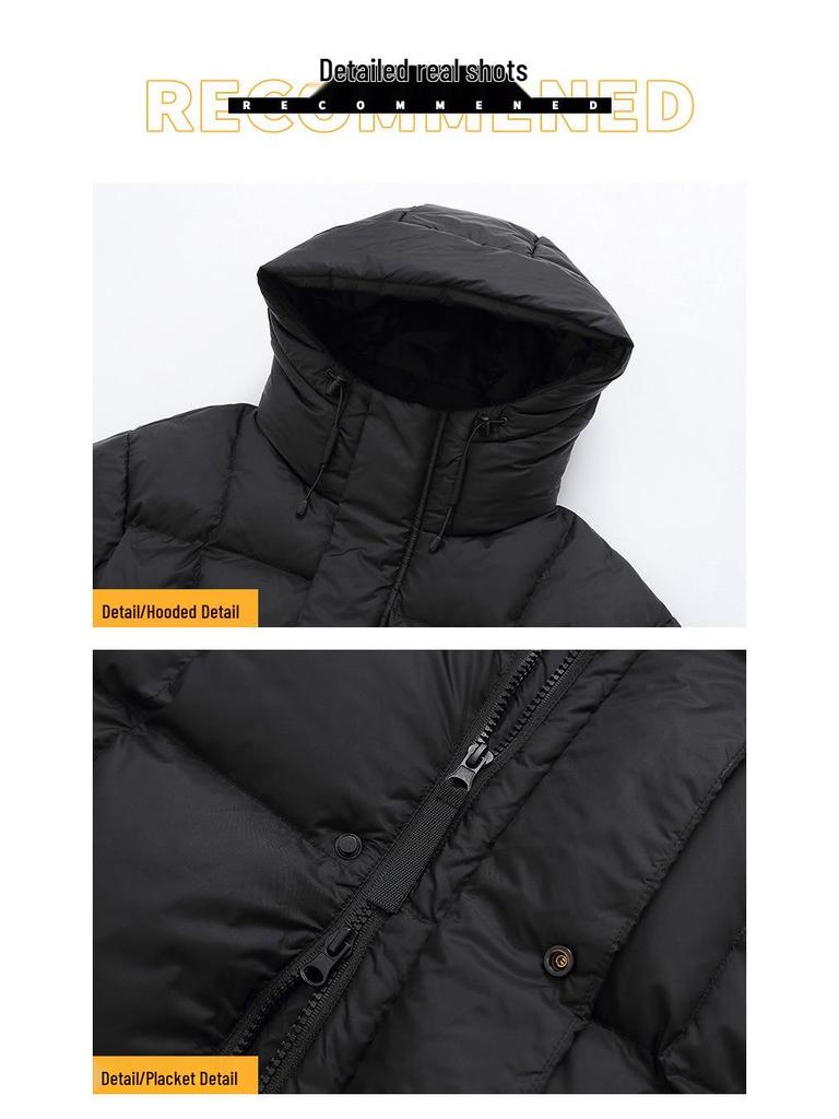 Unisex Mid-Length Thickened Windproof Down Jacket