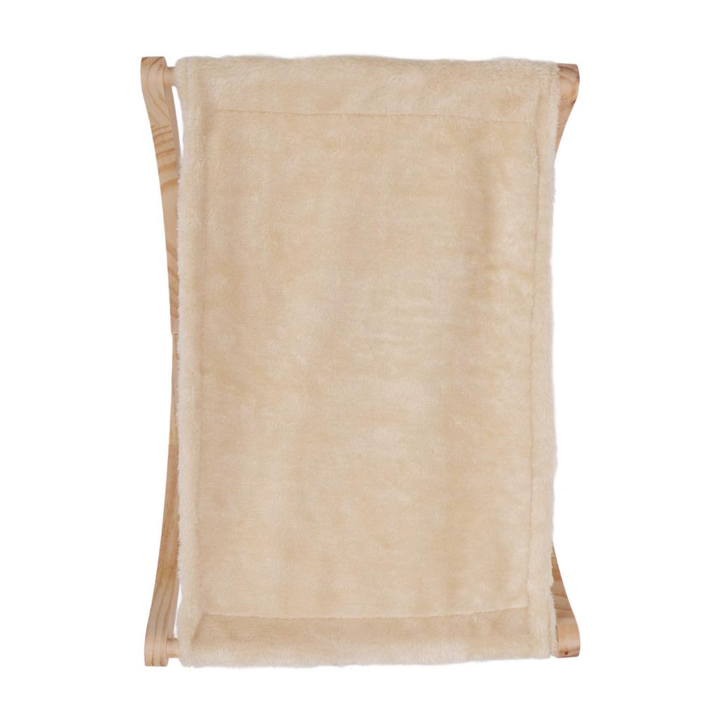 Wooden Cat Hammock Foldable Removable Breathable Slip Resistance Elevated All Seasons Cat Swing Bed