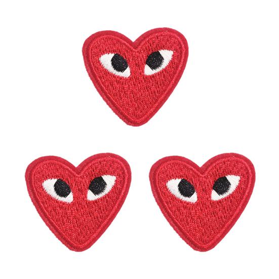 

1 Набір вишитої нашивки Тонка робота Широке використання Тканина Пришивається Серце червоний