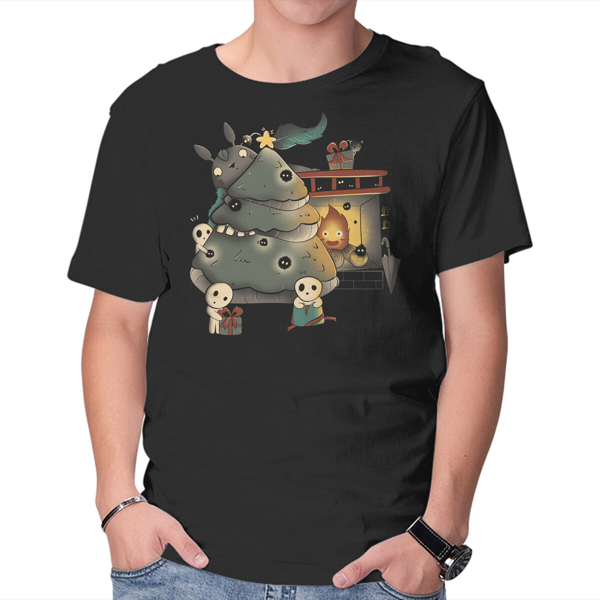 Unisex Crew Neck T-Shirt Enchanted Family Graphic Short Sleeve Casual Tee L