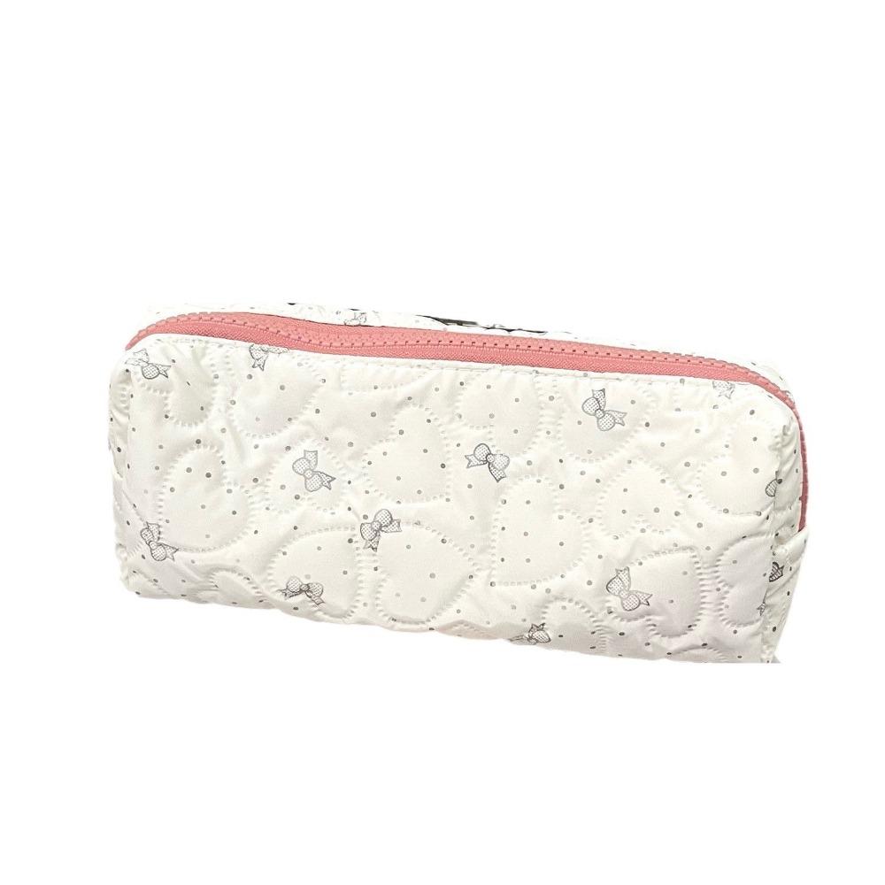 Large Capacity Pen Bag Bowknot Cosmetic Bag Cute Stationery Bag