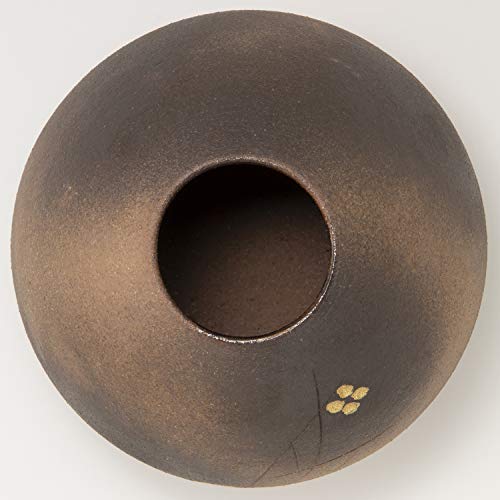 Marui Seito Shigaraki Ware Hechimon Ceramic Vase with Jujube Flower Pattern, Approximately 15.5cm Tall, Made in Japan, Product Number MR-1-5551