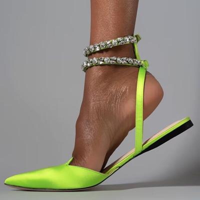 Sandalen Damen Sommer Spitze Strass Sexy Riemchen Flache Sandalen Damen
