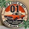 Dukes of Hazzard Vintage Metal Tin Sign Retro Wall Art Random Hole Metal Foil Engraving Cafe Bar Man Cave Gift