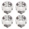 4pcs 1.9inch Aluminum Alloy Silver Wheel Hex Hub Fit for SCX10 1 10 RC Car Model20mm