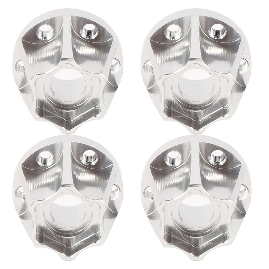 4pcs 1.9inch Aluminum Alloy Silver Wheel Hex Hub Fit for SCX10 1 10 RC Car Model20mm