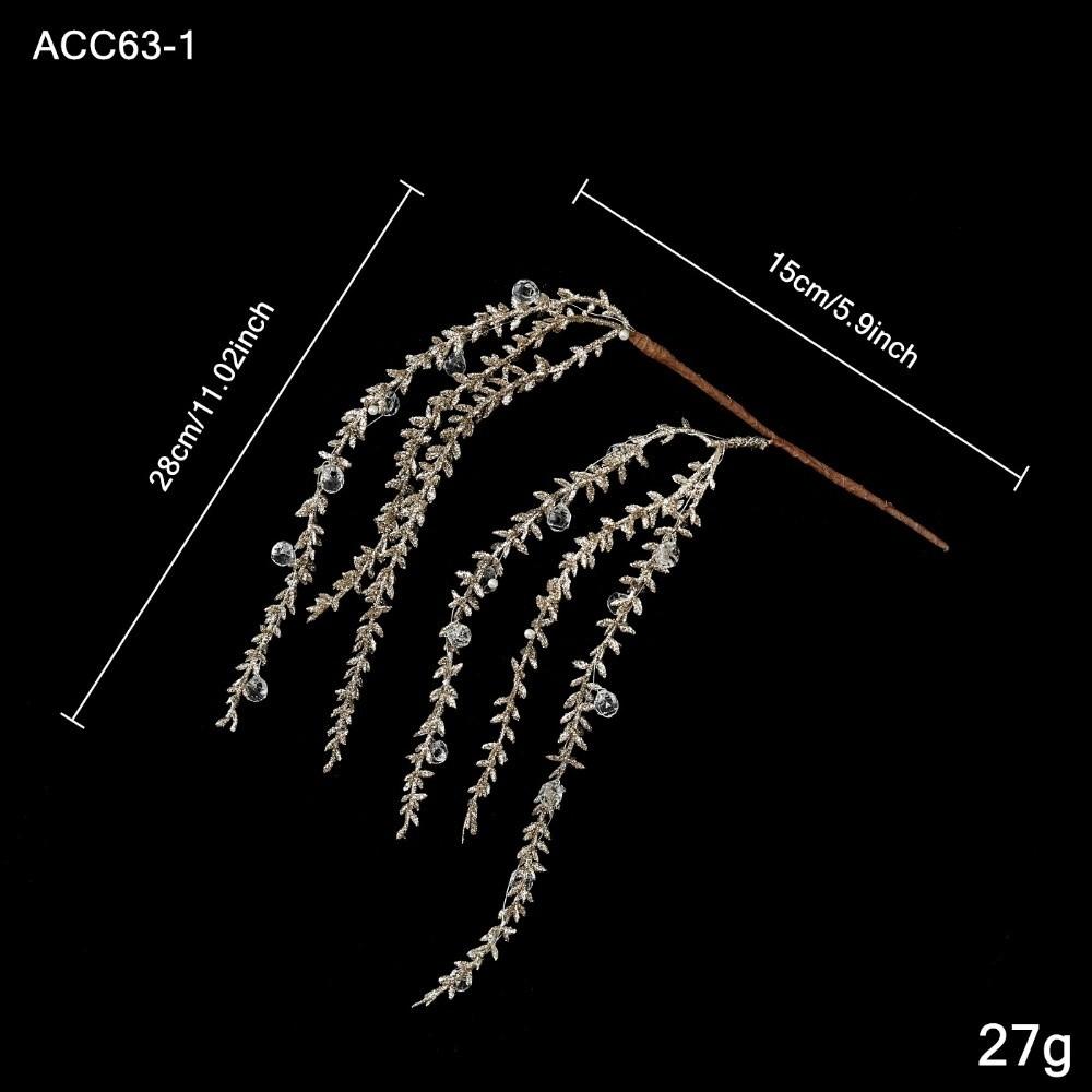 Hanging Vine Shape Christmas Pick Branch Glitter Artificial Xmas Floral Pick Table Centerpiece