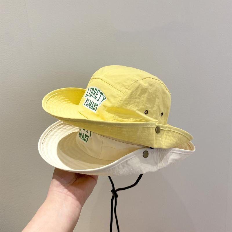 Baby Summer Sun Hat With Wide Brim For Children Protection From Sunlight Kids Beach Cap In Acrylic Fabric