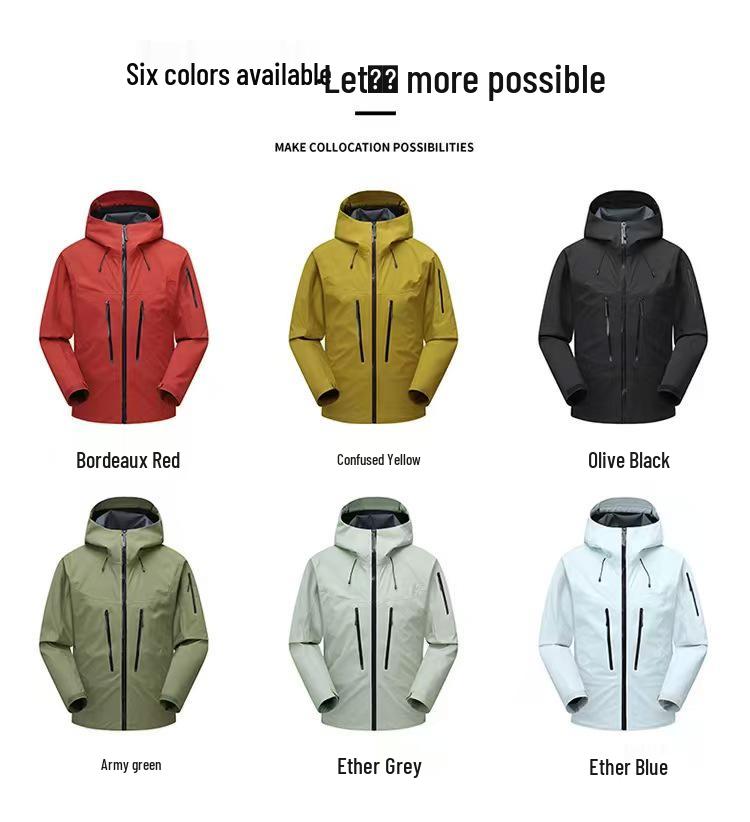 Bird's Style All-Weather Mountaineering Jacket: High Moisture and Vapor Permeability, Waterproof, Unisex for Couples