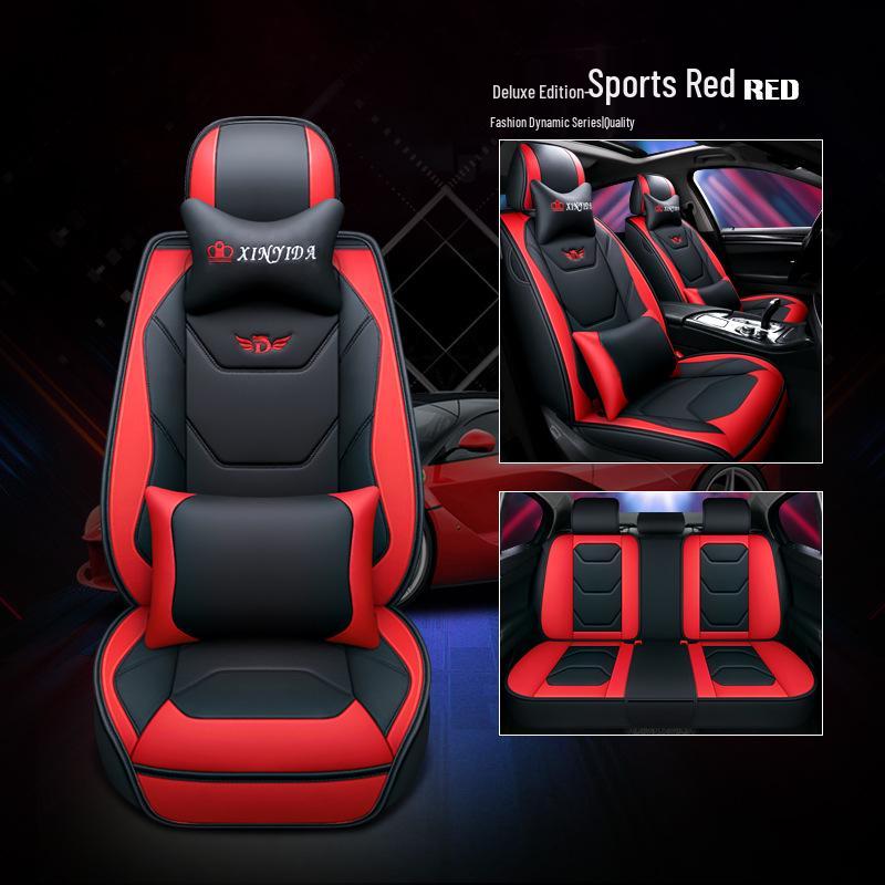 Leopard CT7 Leather Seat Cushion: Universal, All-Season Full Coverage for D22 Navara Rich Pickup.