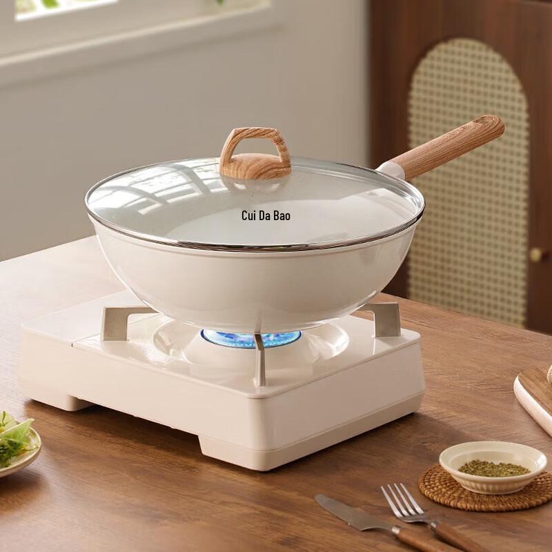 COOKER KING 32cm Maifan Stone Non-stick Wok