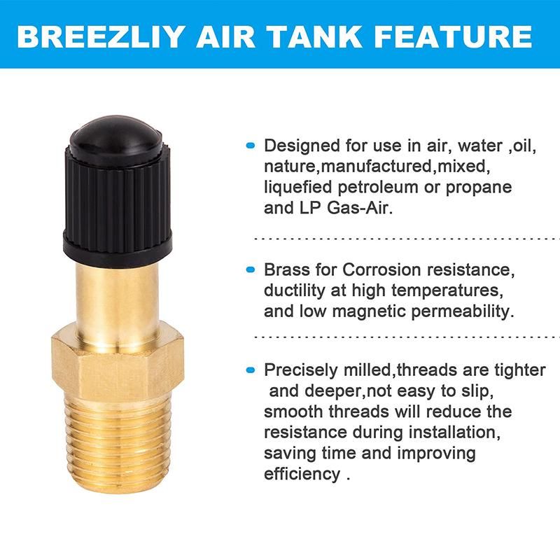 1/4 NPT 1/8 NPT Air Compressor Tanks Fill Valve Anti-Corrosion Brass Schrader Valve (M) Auto Tire Valve Core Inflator Connector