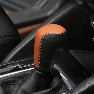 Leather Car Gear Shift Knob Cover Gear Collars for Mazda 3 Mazda3 Axela Atenza CX-5 CX-4 CX-3 CX3 CX5 AT Accessories