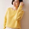 Women's Slimming Round Neck Long Sleeve Cashmere Knit Sweater
