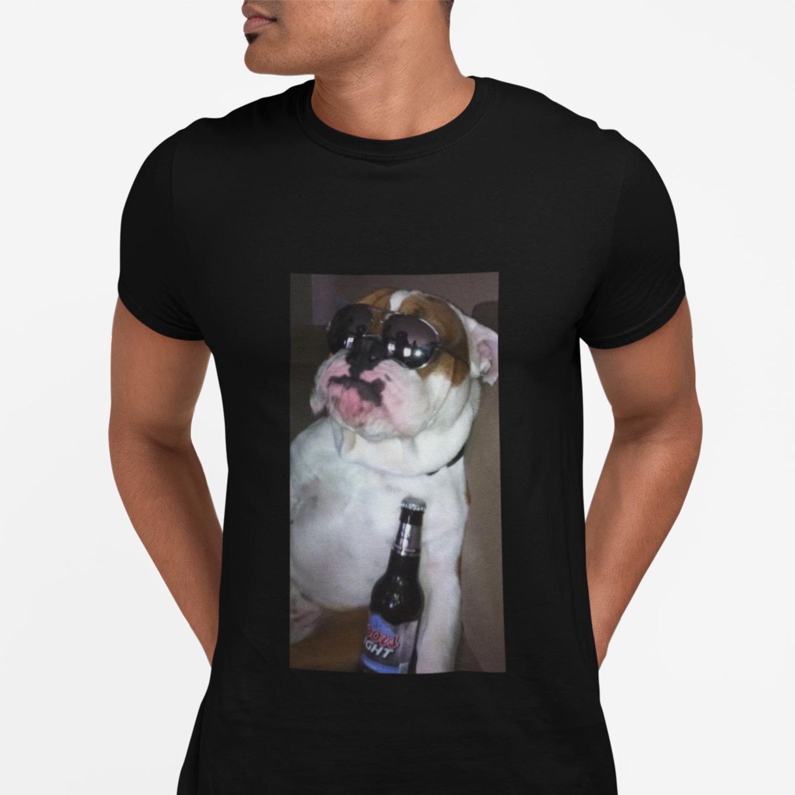 Cool Sunglasses Bulldog T-Shirt | Funny Dog Photo Tee 4XL