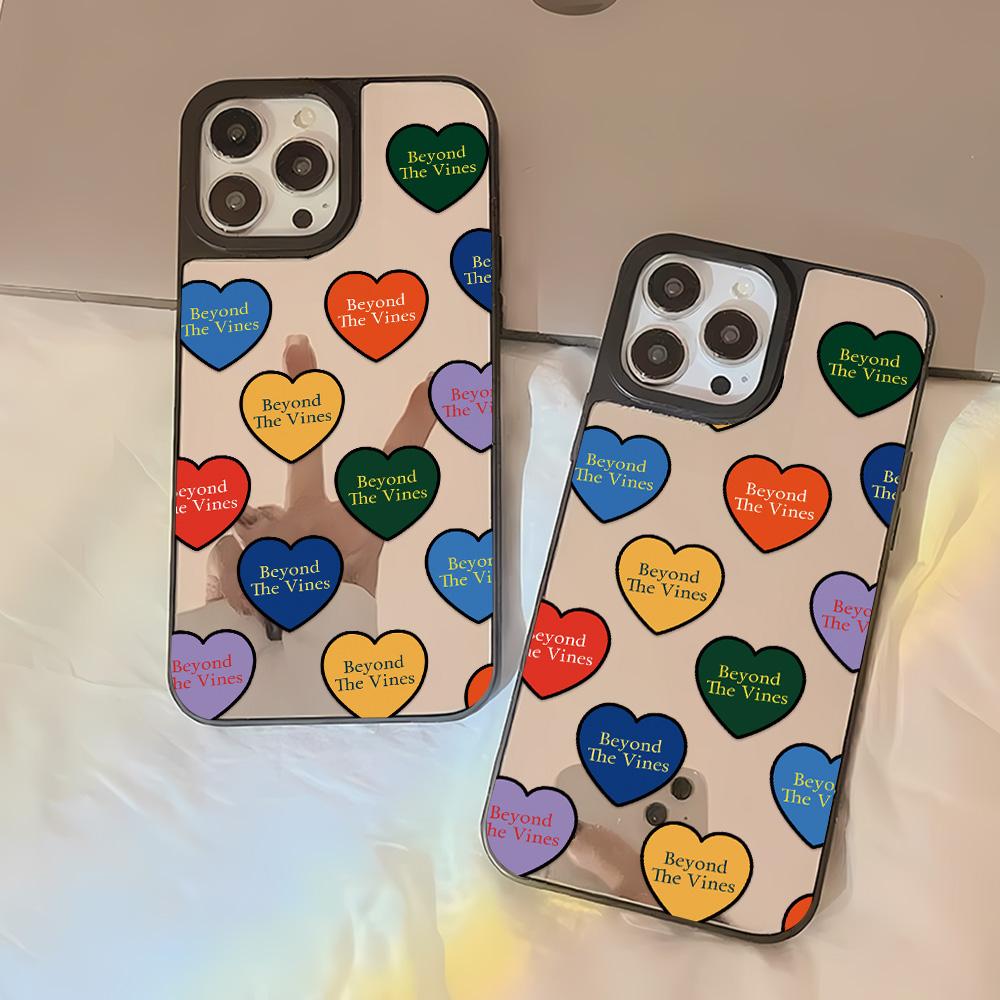 Mirror Phone Case for iPhone 15 11 13 14 for 15 16 Pro Max 12 13 16 Pro Cloud Flower and Animal Cute Style Phone Case