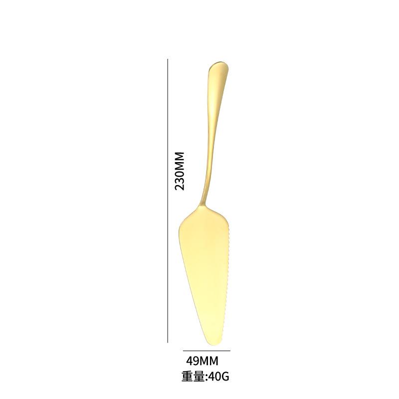 Stainless steel tableware, knives, forks and spoons, western food, golden steak, knives, forks and spoons four-piece set