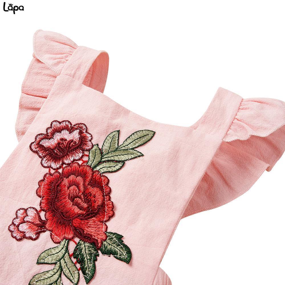 Buy Baby Girl Rose Embroidered Romper Newborn Baby Comfortable Romper at affordable prices