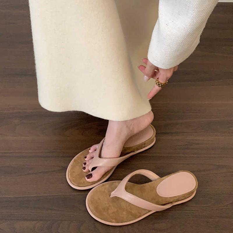 Bohemia Style Summer Women Wedges Heel Slippers Outdoor Clip Toe Slide Ladies Casual Beach Vacation Flip Flop