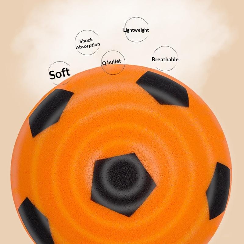 1Pc 3 Colors High-Elastic Indoor Silent Football Pu Foam Practice Ball Comes With A Net Bag For Home Use And Skill Development