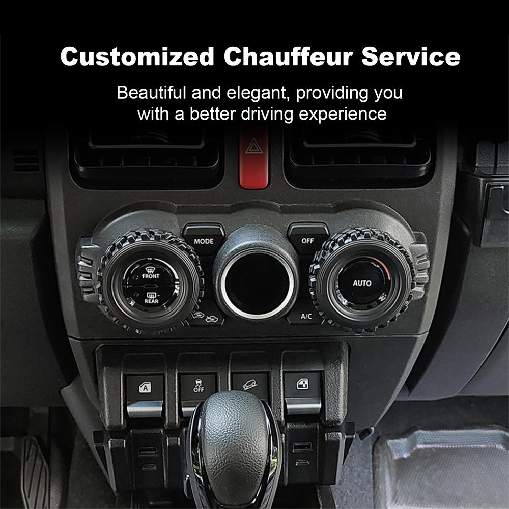 For Suzuki Jimny 2019-2026 Control Knob Trim Frame LHD RHD Universal 3 Door 5 Door Central Console Decor Mod Car Accessories