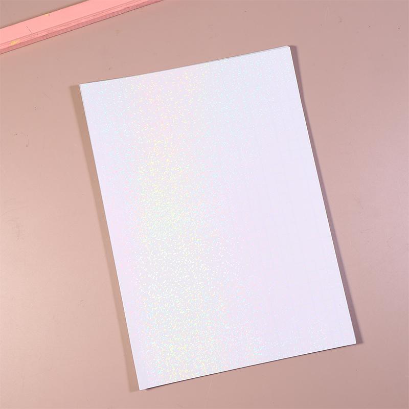 20 Sheets Cold Laminating Film Broken Glass Hologram Card Photo Laminating Film Sticker A4 Star Shiny Dot Photo Holographic Film