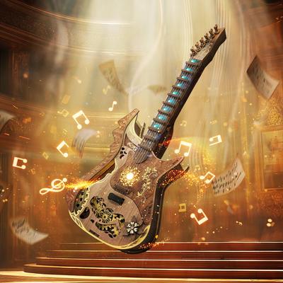 FUNPOLA 3D Guitar Puzzle, Wooden Puzzle, Playable Model with Chord Mode, Toy, Movable Model, Home Decor, DIY Musical Instrument with LED Lighting,