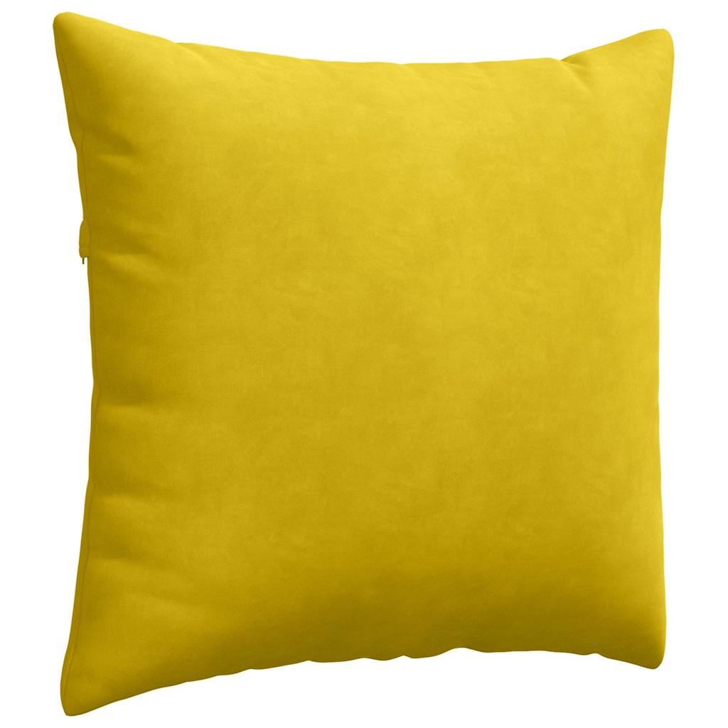 Sofa Cushions 2 pcs Yellow 45 x 45 cm Cord Fabric
